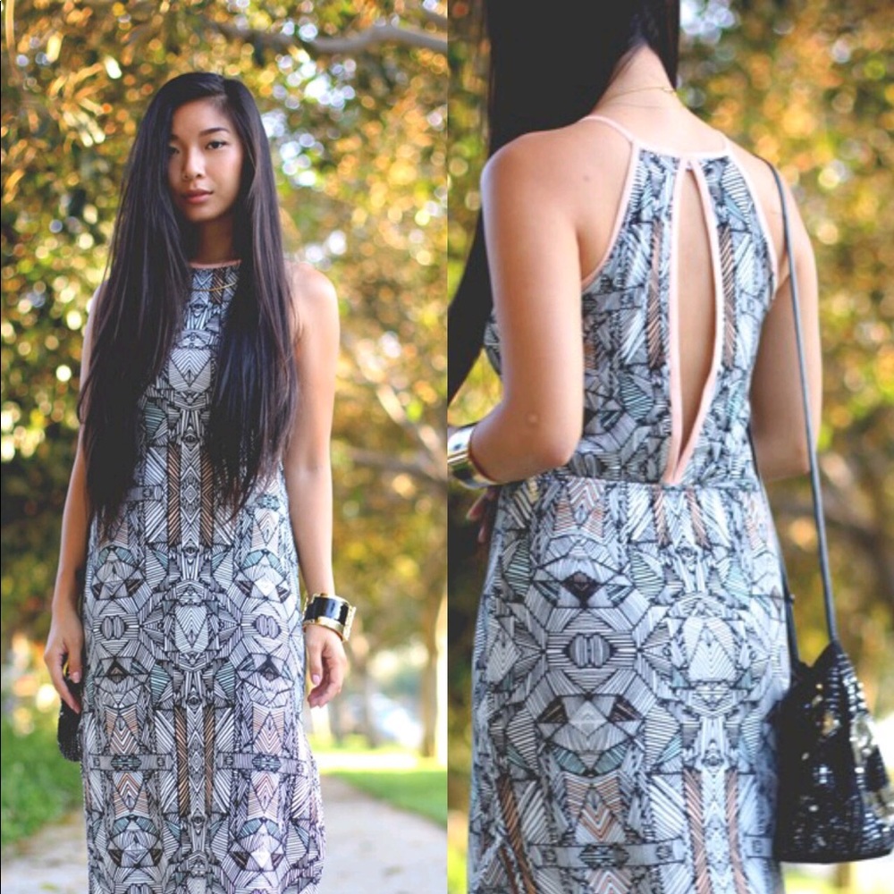 Dolce vita geometric print maxi dress size xs